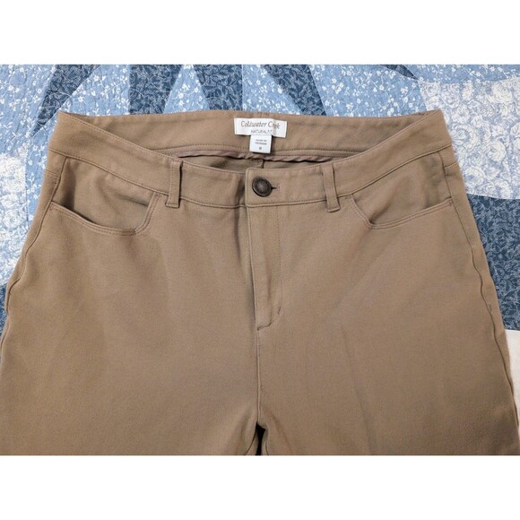 Coldwater Creek Slim Leg Khaki Pants Womens Size 8 Brown Twill Chino Jegging Fit - Picture 5 of 9